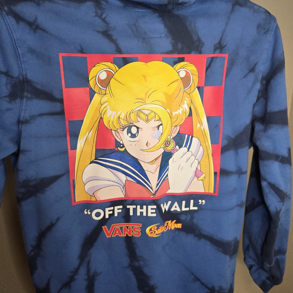 Vans Blue Tie-Dye Kids Jacket with Sailor Moon Graphic